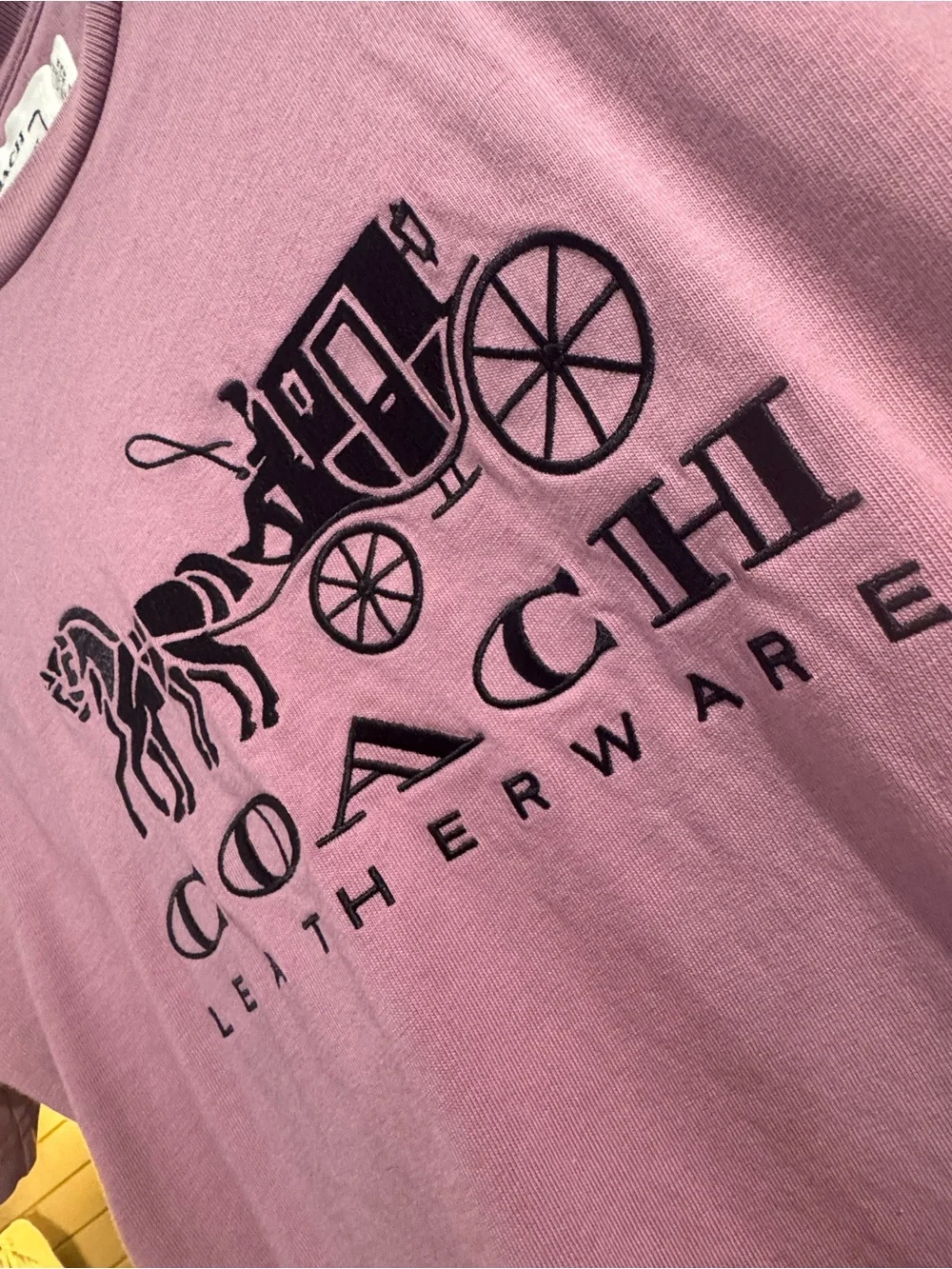 Coach Mauve Short Sleeve embroidered Logo Tee